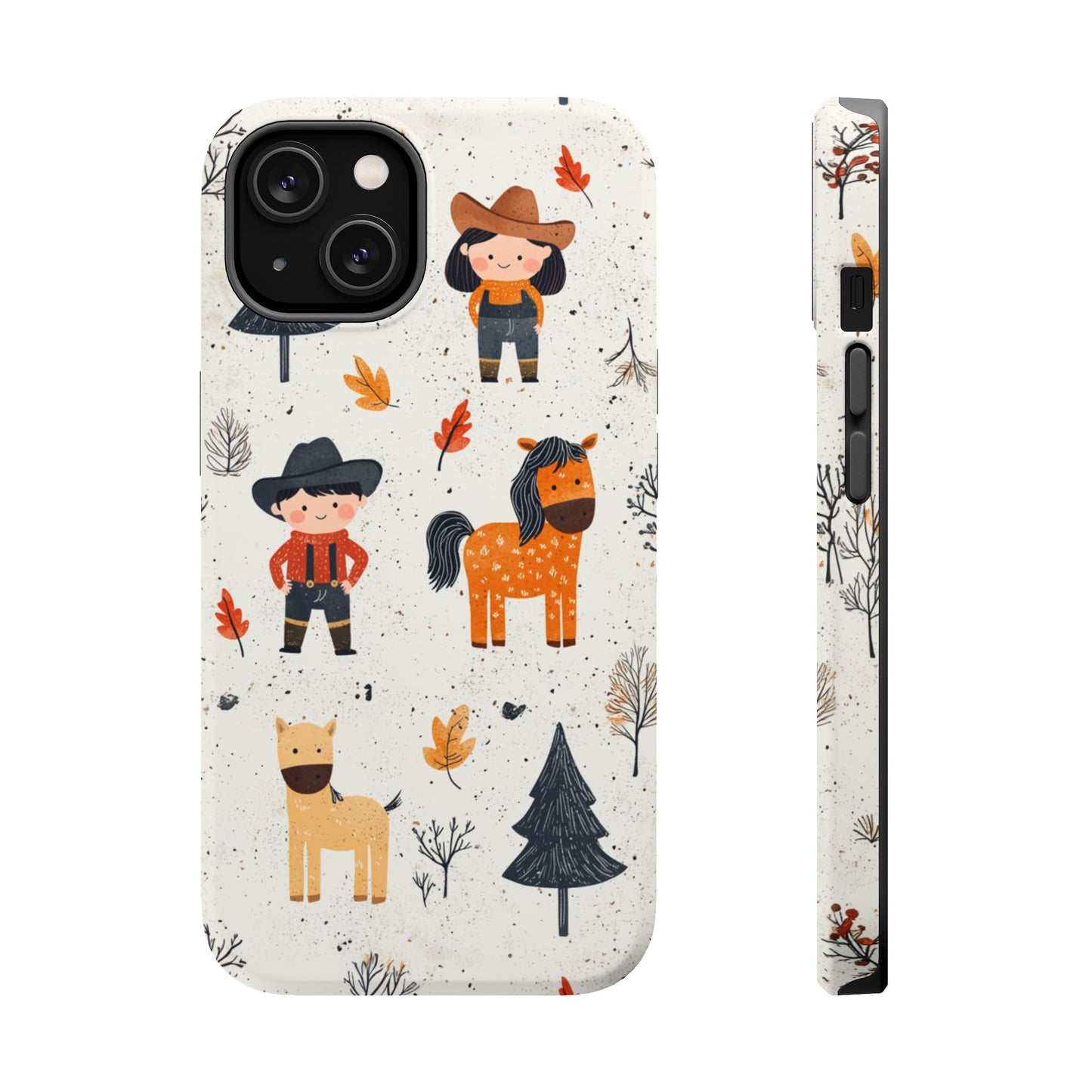 Cowboy Adventures Tough MagSafe iPhone Case – Cute Western Theme, Dual-Layer Protection