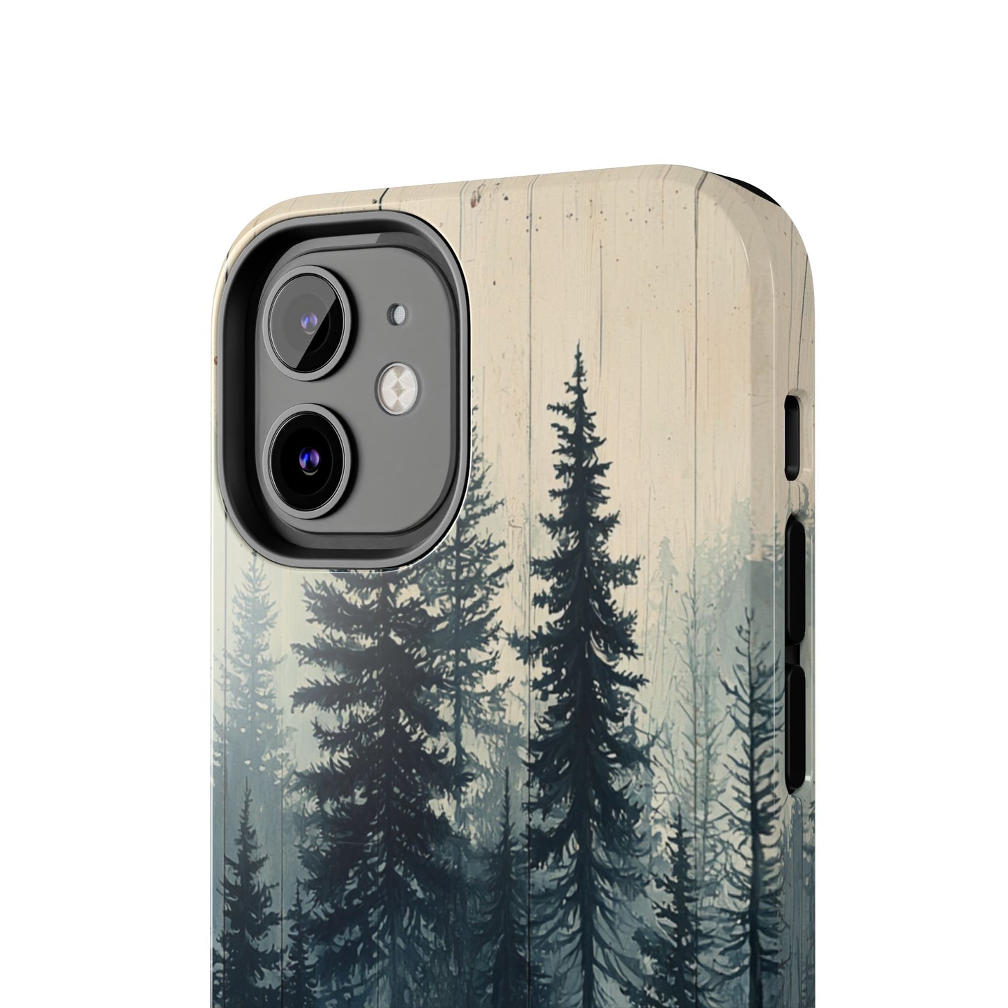 Misty Forest Wood iPhone Case - Nature-Inspired Protective Cover