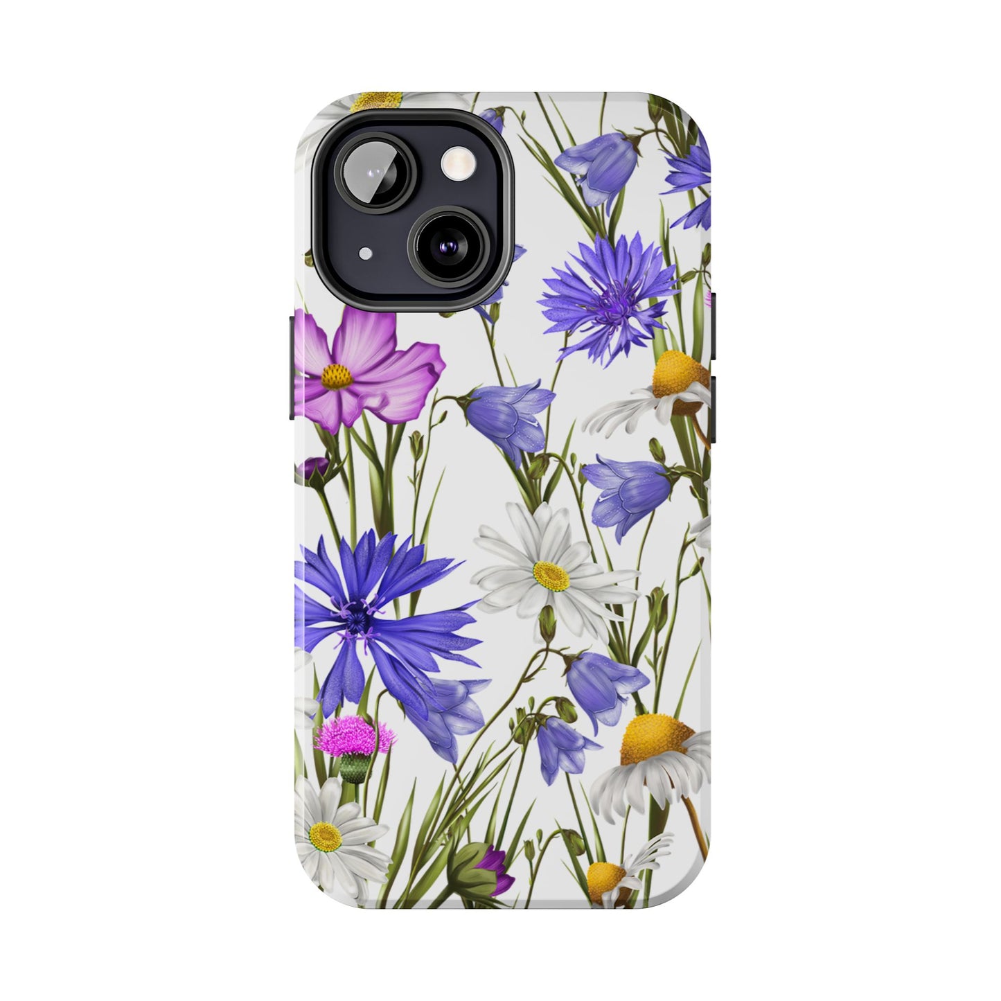 Wildflower Meadow iPhone Case – Purple, Blue, and White Floral Design