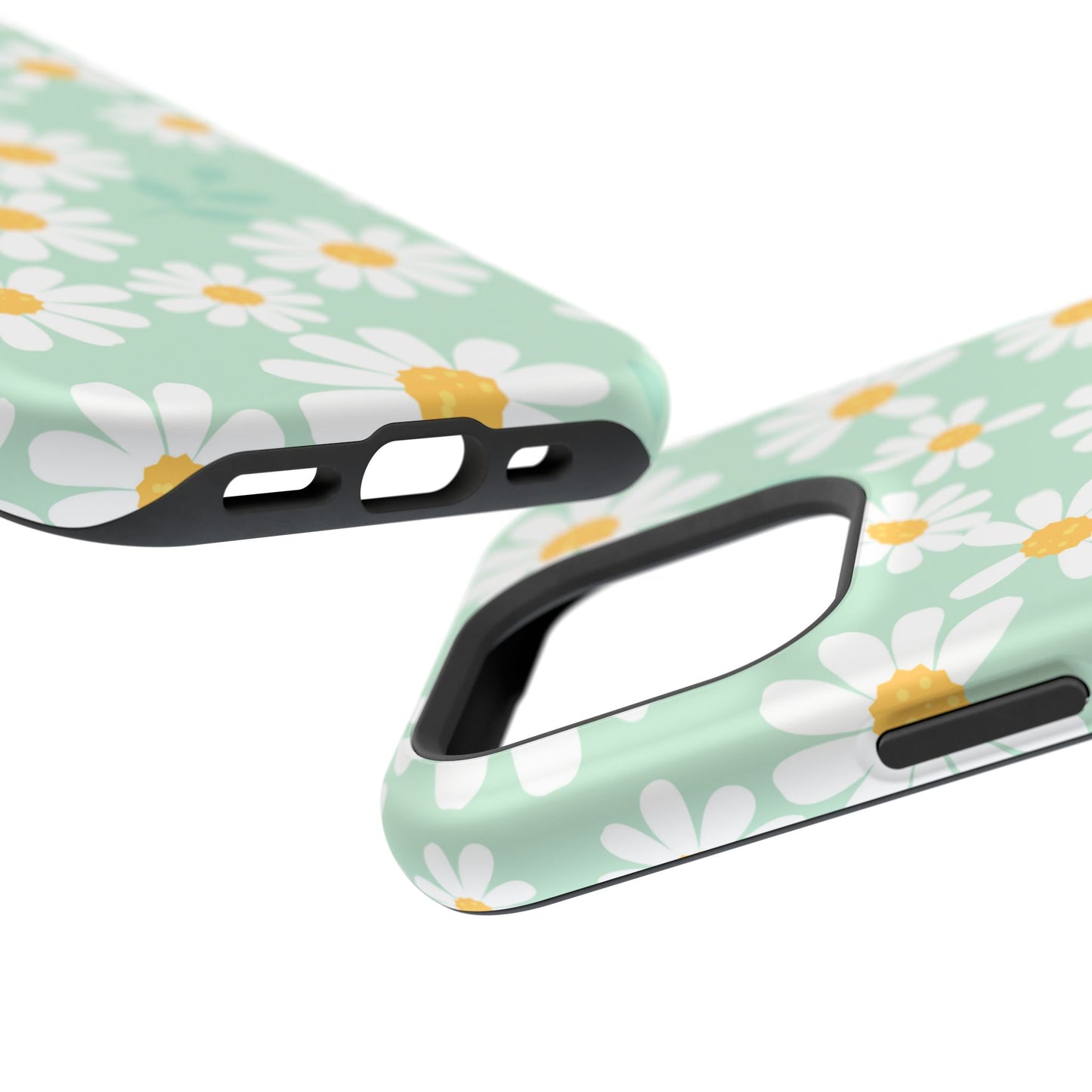 Charming Daisy Floral Tough MagSafe iPhone Case – Spring Pastel Design, Shockproof & Slim