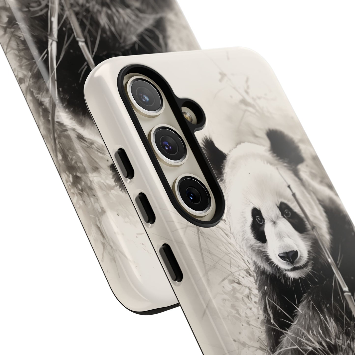 Premium Cute Phone Case: Charcoal Art Panda Bear