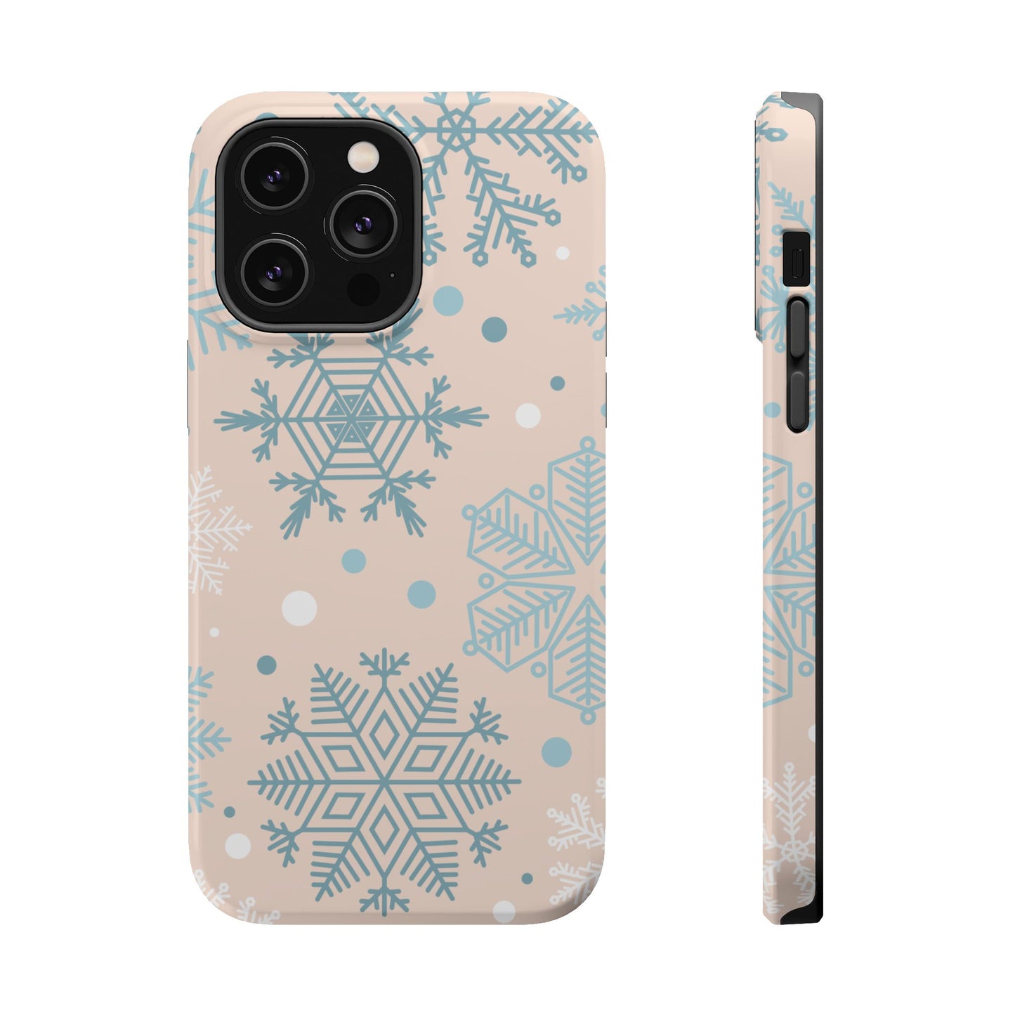 Winter Snowflakes MagSafe iPhone Case – Shockproof, Smooth Matte Finish, Dual-Layer Protection