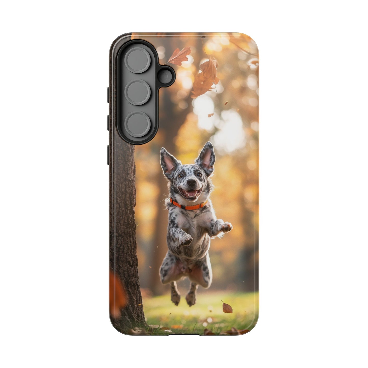 Energetic Blue Heeler Forest Pup Samsung Galaxy Case – Durable Outdoor-Inspired Design