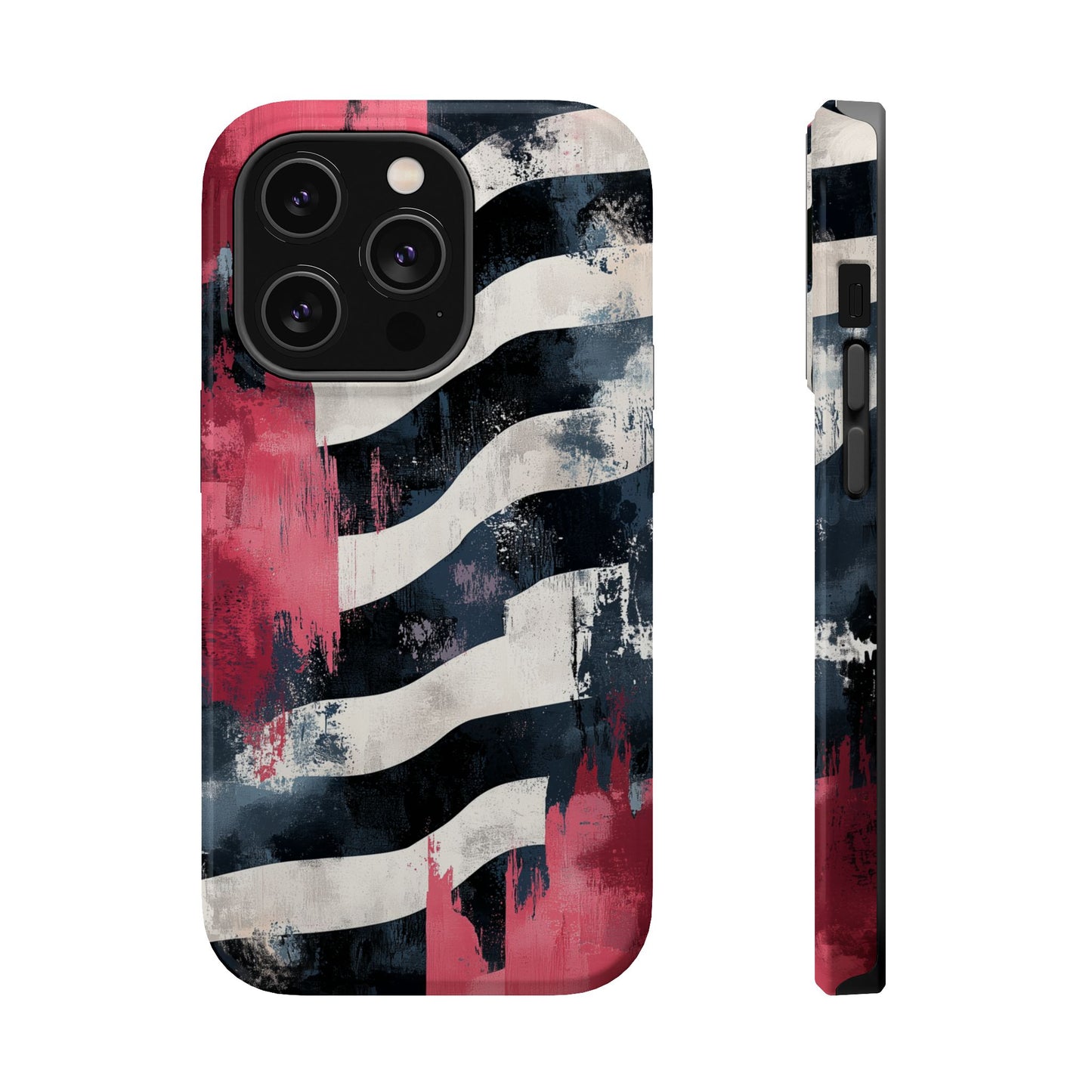 MagSafe iPhone Case: Blood Zebra – Bold Red & Black Pattern