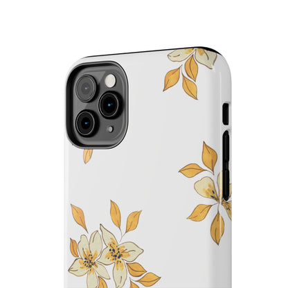 Delicate Yellow Blossom iPhone Case – Minimalist Floral Design with Matte Finish