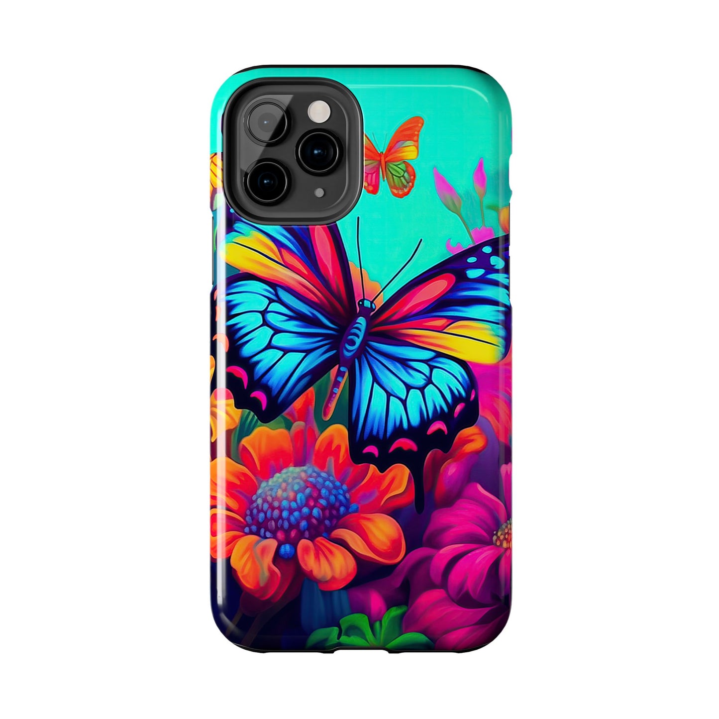 Vivid Butterfly & Floral Burst - iPhone Series Case