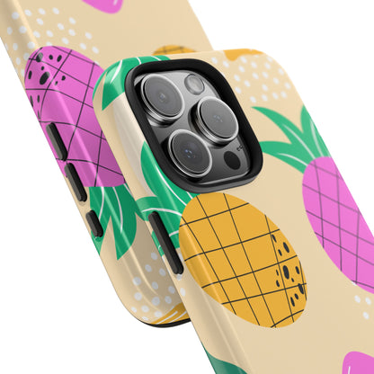 Tropical Pop iPhone Case – Fun Pineapple & Lemon Design with Vibrant Summery Colors