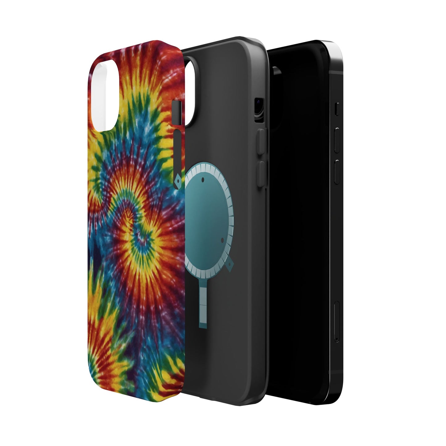 Retro Rainbow Tie-Dye MagSafe Case – Swirl Design