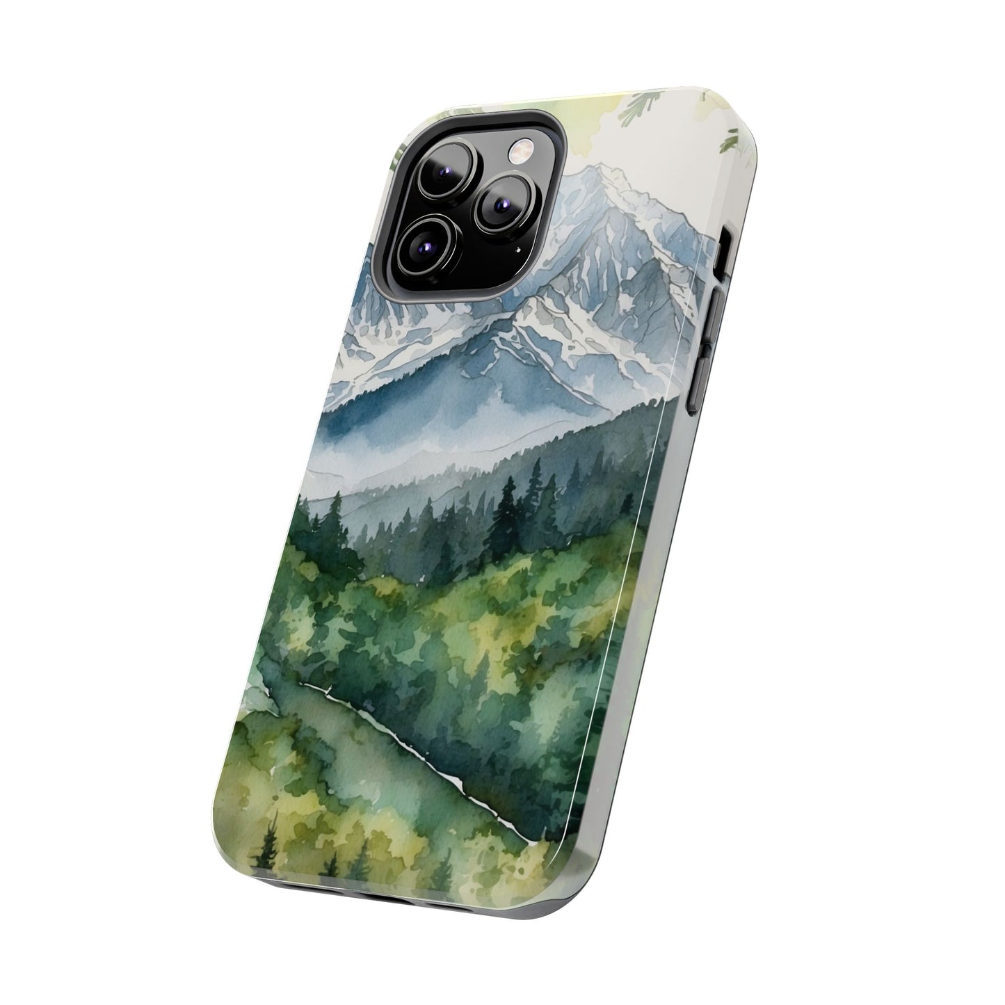 Watercolor Alpine Mountainscape - iPhone Case