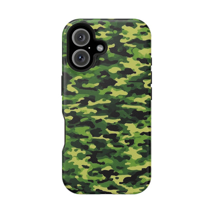 Green Woodland Camouflage – MagSafe iPhone Case, Slim and Shockproof