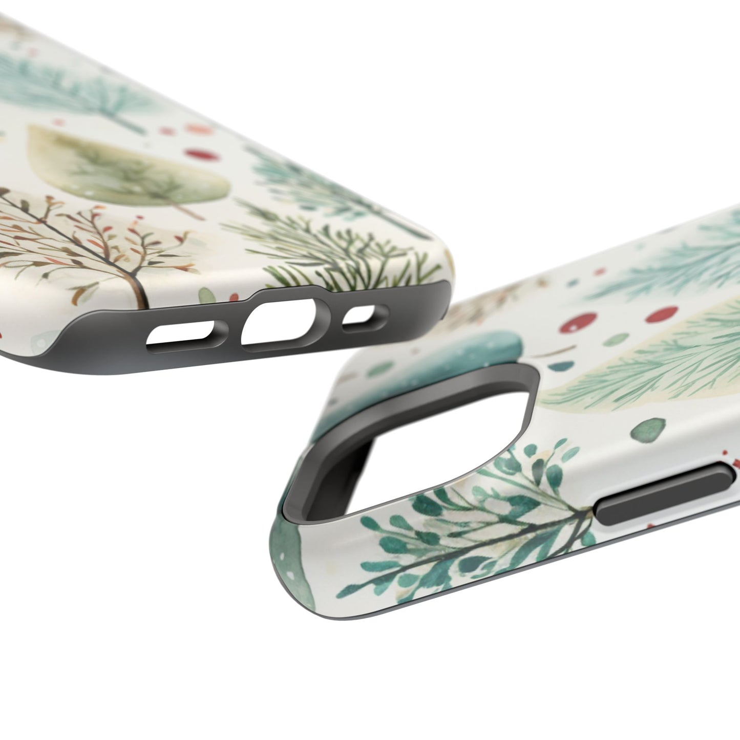 Watercolor Winter Trees MagSafe iPhone Case – Nature-Inspired, Holiday Theme Protective Cover