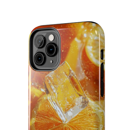 Citrus Orange Splash iPhone Case – Dual-Layer Tough Protection, Vibrant Summer Design