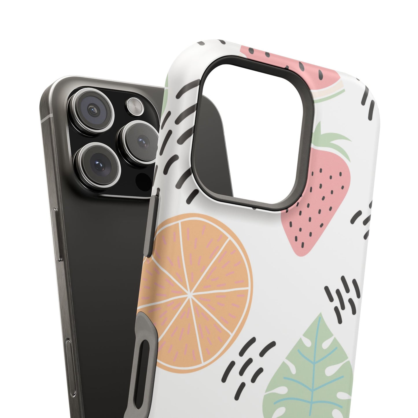 Tropical Fruit Fiesta Tough MagSafe iPhone Case – Fun Watermelon, Pineapple, and Citrus Design