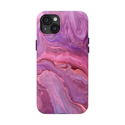 Lavender Dreamscape – iPhone Case with Pink & Purple Marble Swirl