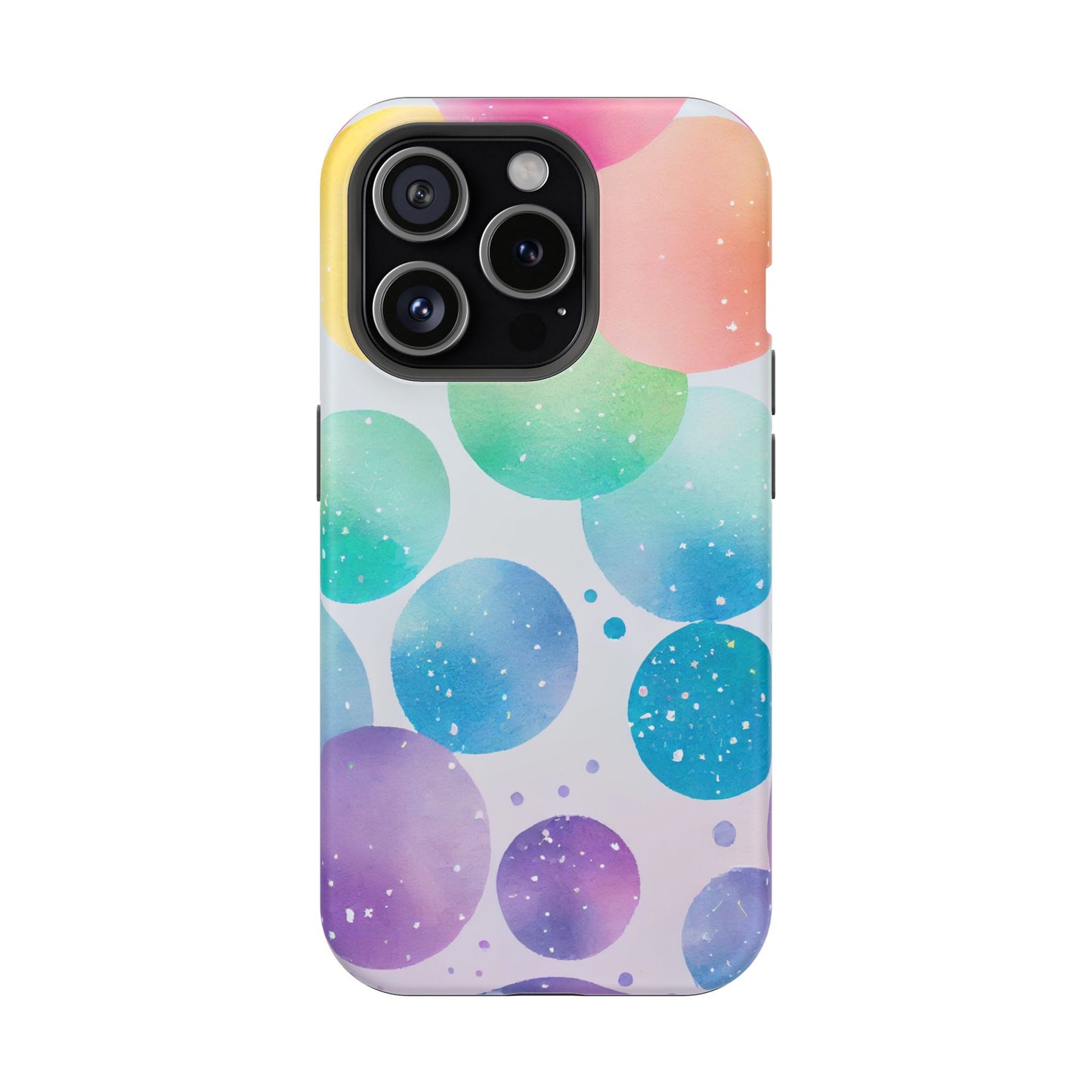 Pastel Galaxy Bubbles  MagSafe iPhone Case – Slim Design, Glossy Finish