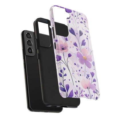 Purple Floral Bliss Samsung Galax Case – Delicate Blossom Design