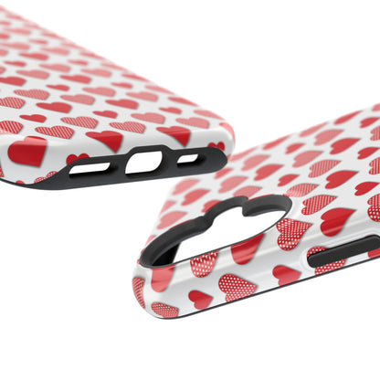 Red & Polka Dot Hearts MagSafe Case