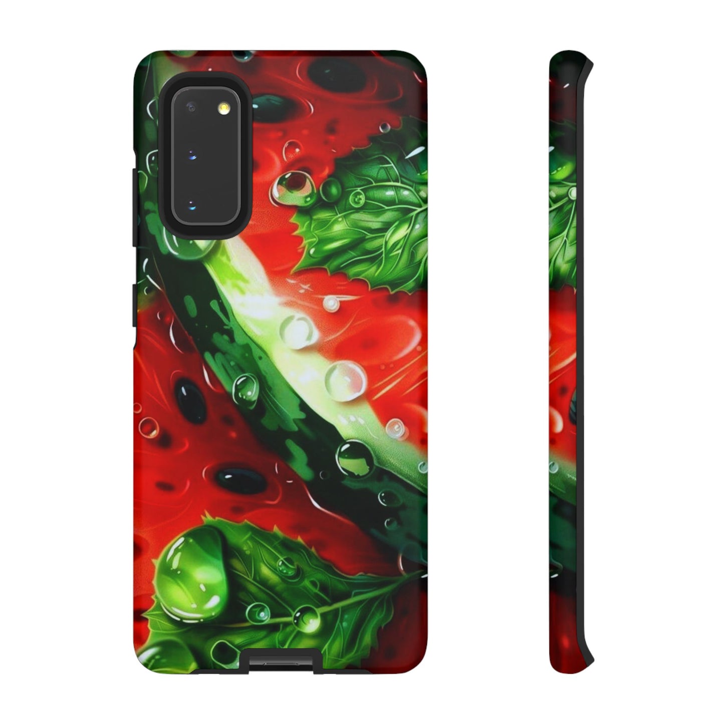 Juicy Watermelon & Mint Samsung Galaxy Case – Tough Dual-Layer, Vibrant Summer Design