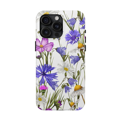 Wildflower Meadow iPhone Case – Purple, Blue, and White Floral Design