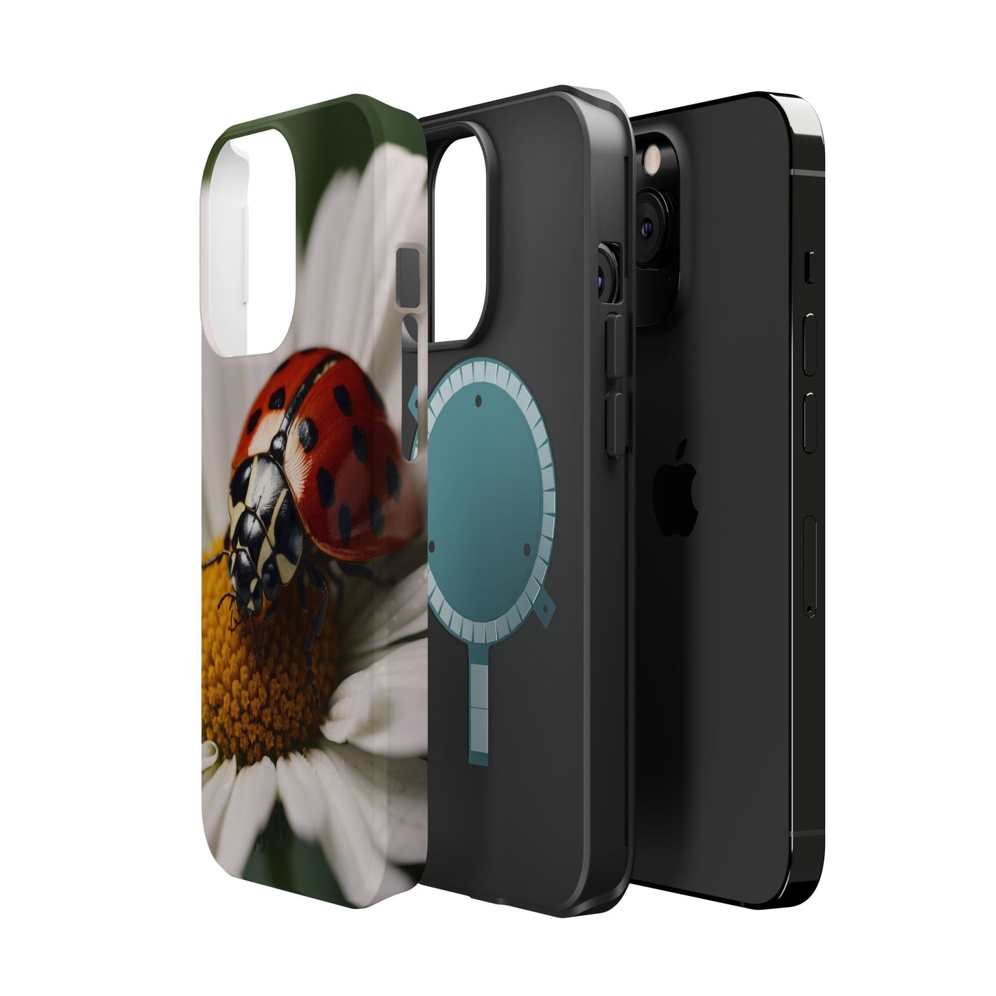 MagSafe iPhone Case: Ladybug on White Daisy