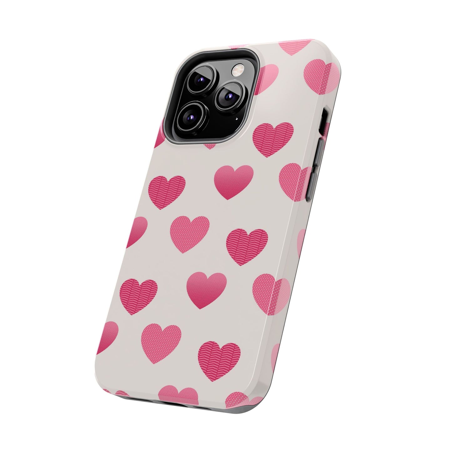 Textured Hearts iPhone Case