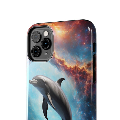 Cosmic Dolphin Space Vibes - iPhone Case