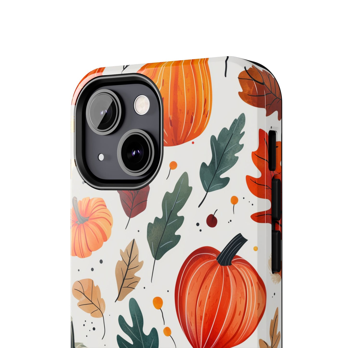 Autumn Harvest iPhone Case - Pumpkin and Fall Leaf Design