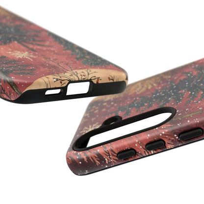 Rustic Red Winter Forest - Samsung Galaxy Series Case