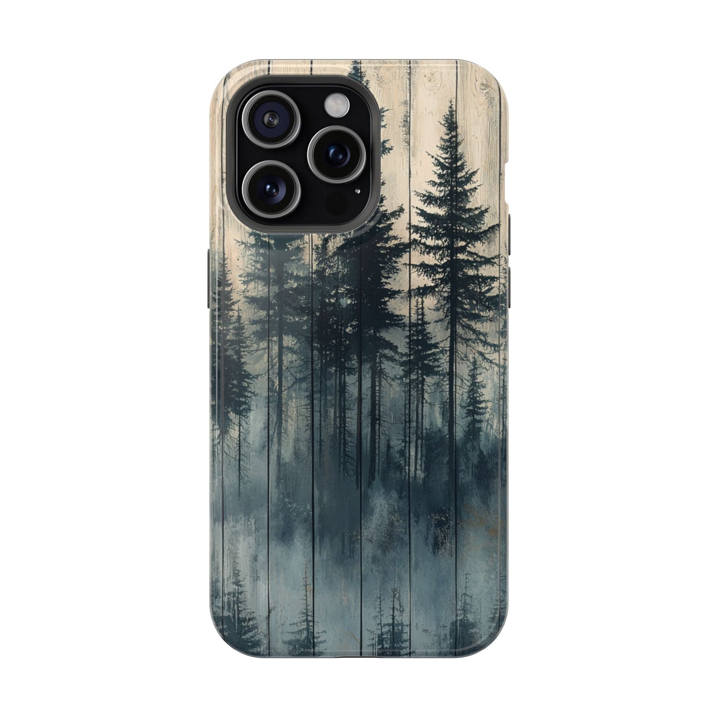 Misty Forest MagSafe iPhone Case - Rustic Nature-Inspired Protective Cover