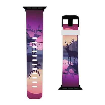 Twilight Elegance Stag Reflection Apple Watch Band