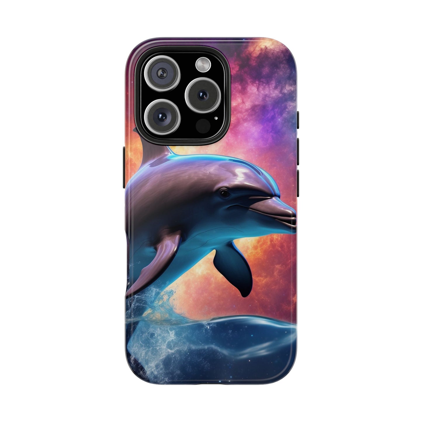 Cosmic Dolphin Galaxy Art - iPhone Case