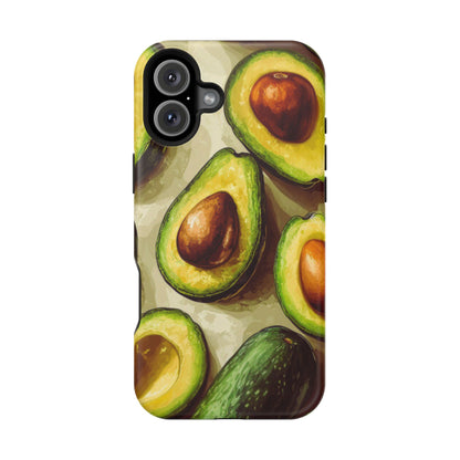 Realistic Avocado MagSafe iPhone Case – Detailed Green Fruit Design, Shockproof Protection