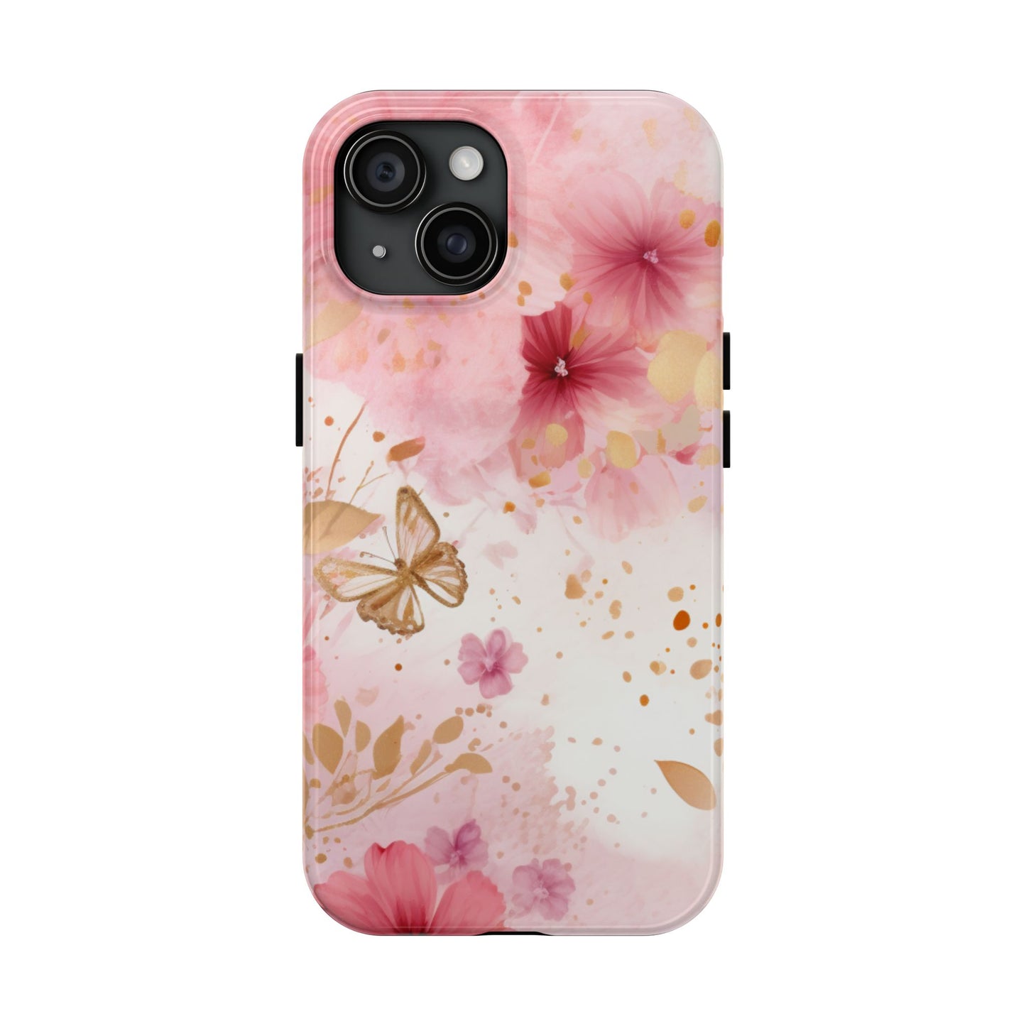 Blush Pink Floral Butterfly - iPhone Case