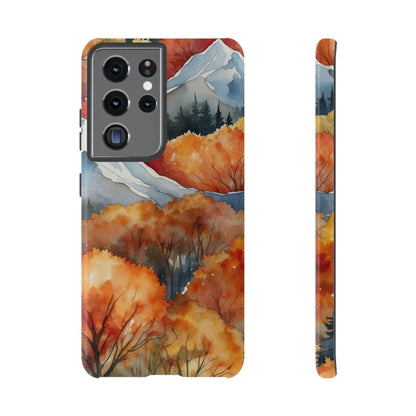 Autumn Mountain Forest Watercolor - Samsung Galaxy Case