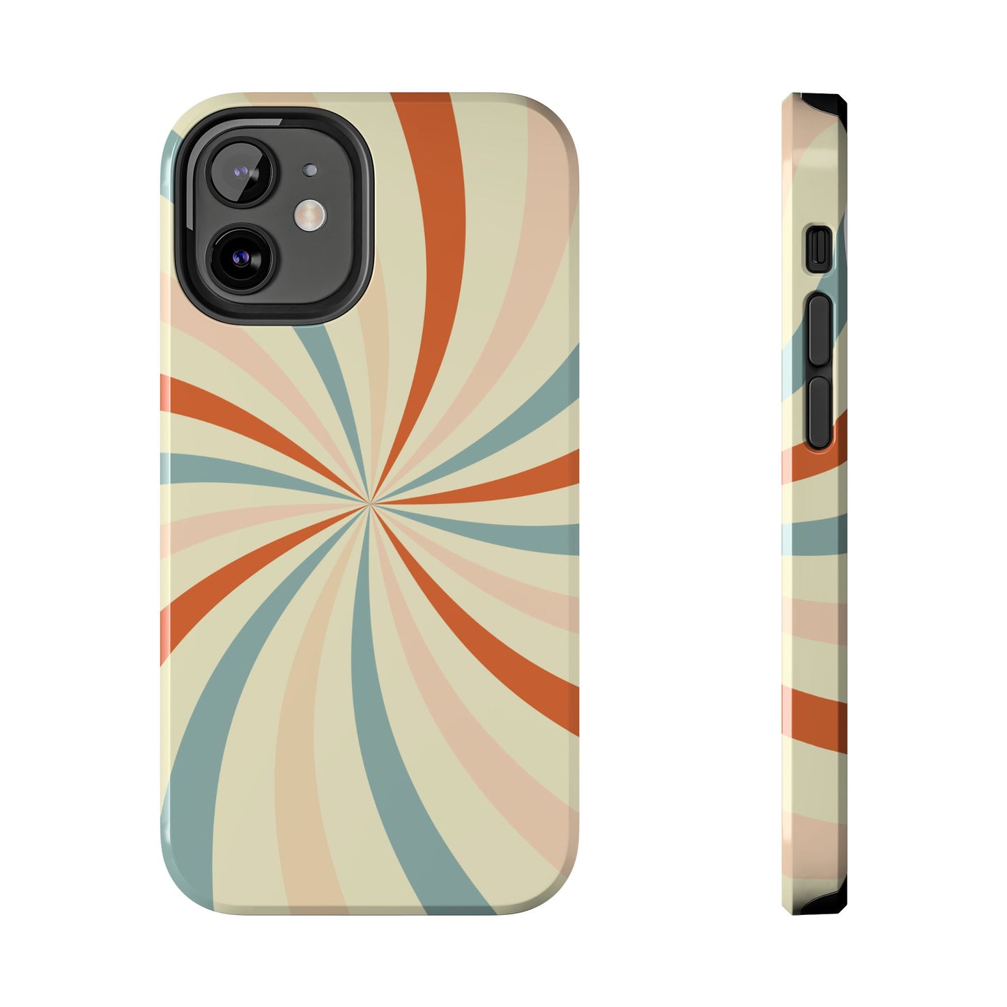 Retro Swirl iPhone Case – Durable, Vintage-Inspired Design with Dual-Layer Protection