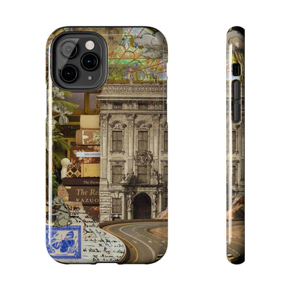 Whimsical Road Trip Collage iPhone Case – Dual - Layer Protection with Vintage Art and Adventure Design - BOGO Cases