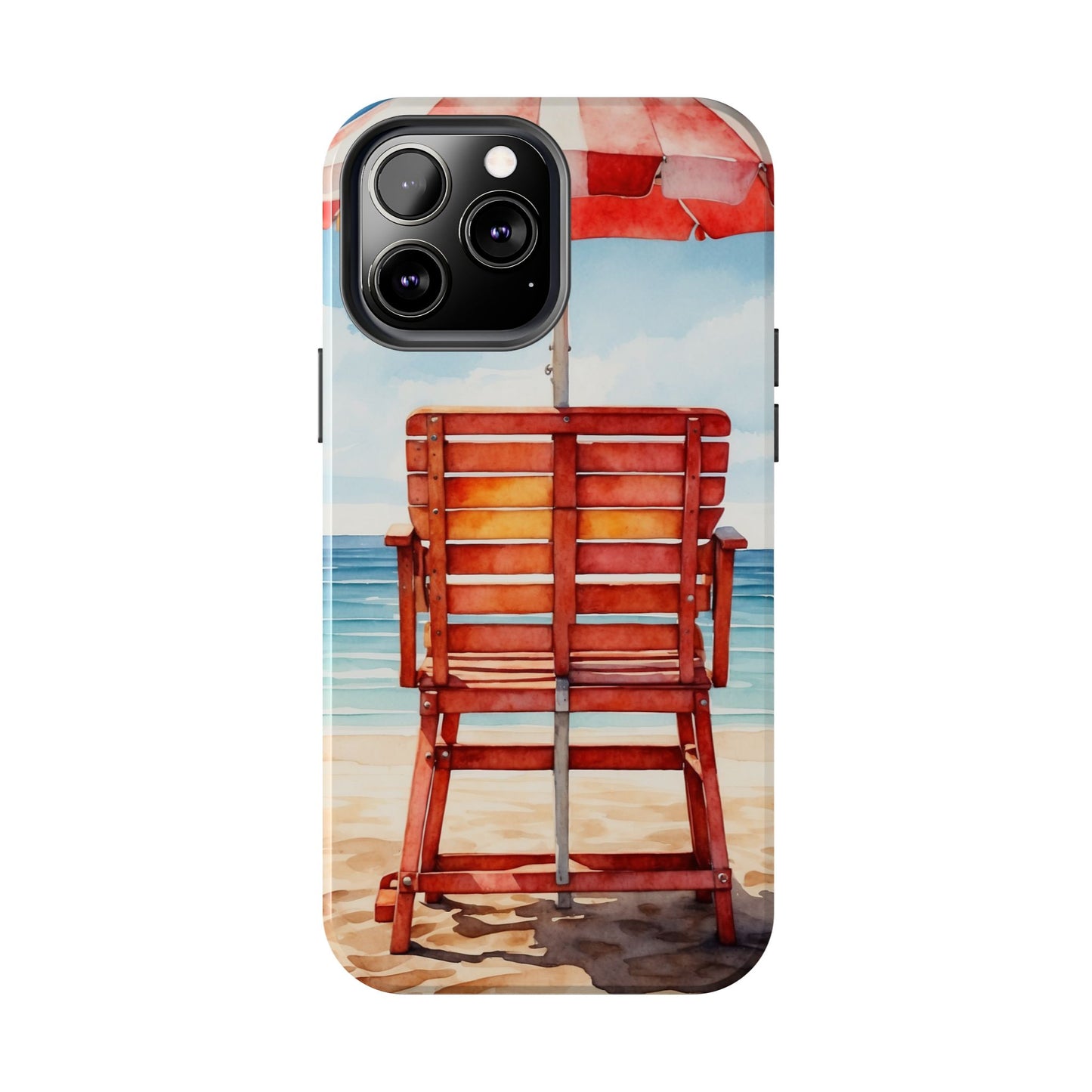 Beachfront Sunset Lounge iPhone Case – Rearview Edition