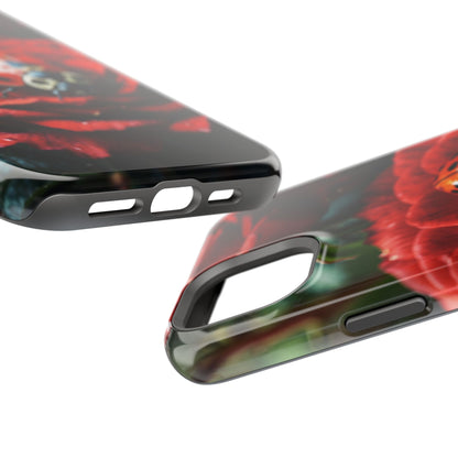 Elegant Rose & Ladybug Charm - MagSafe iPhone Case