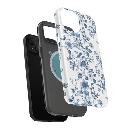 Enchanted Garden Blue Toile iPhone Case