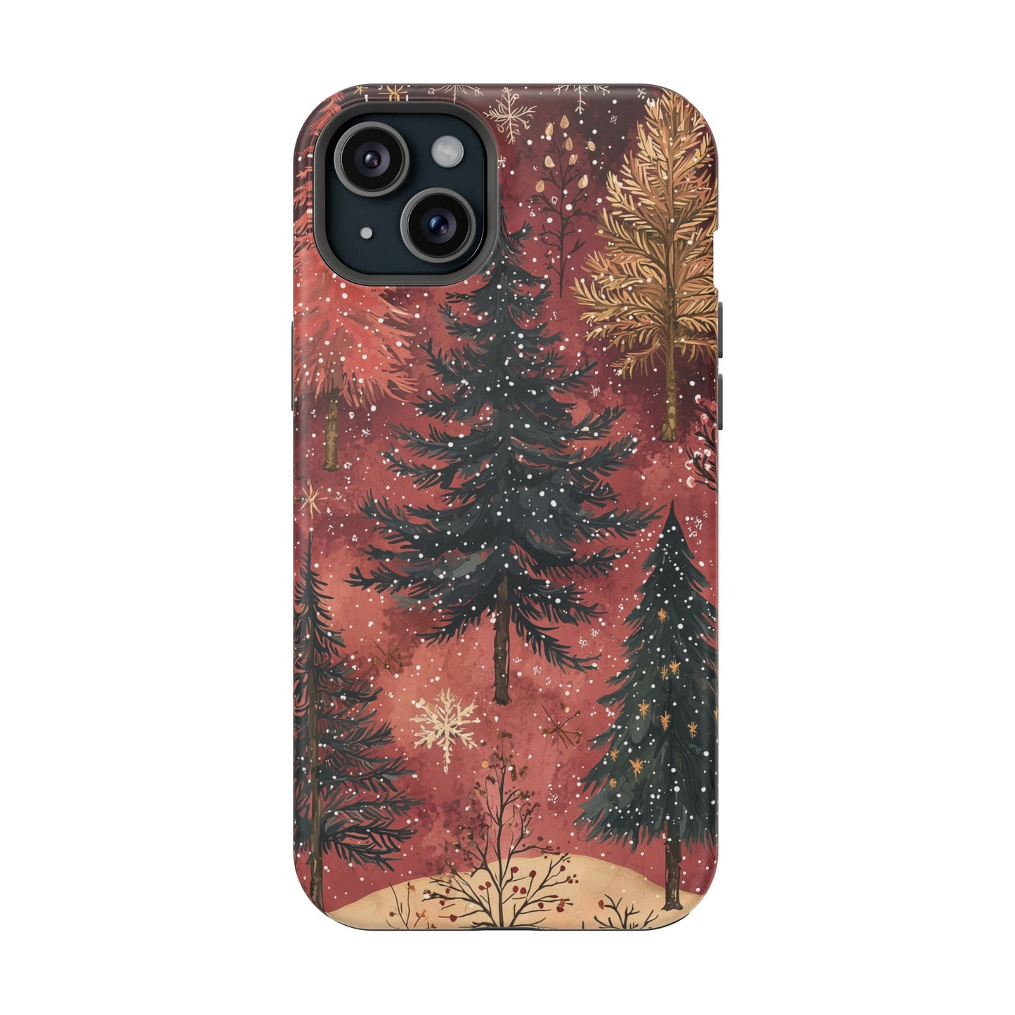 Rustic Red Winter Forest - MagSafe iPhone Series Case