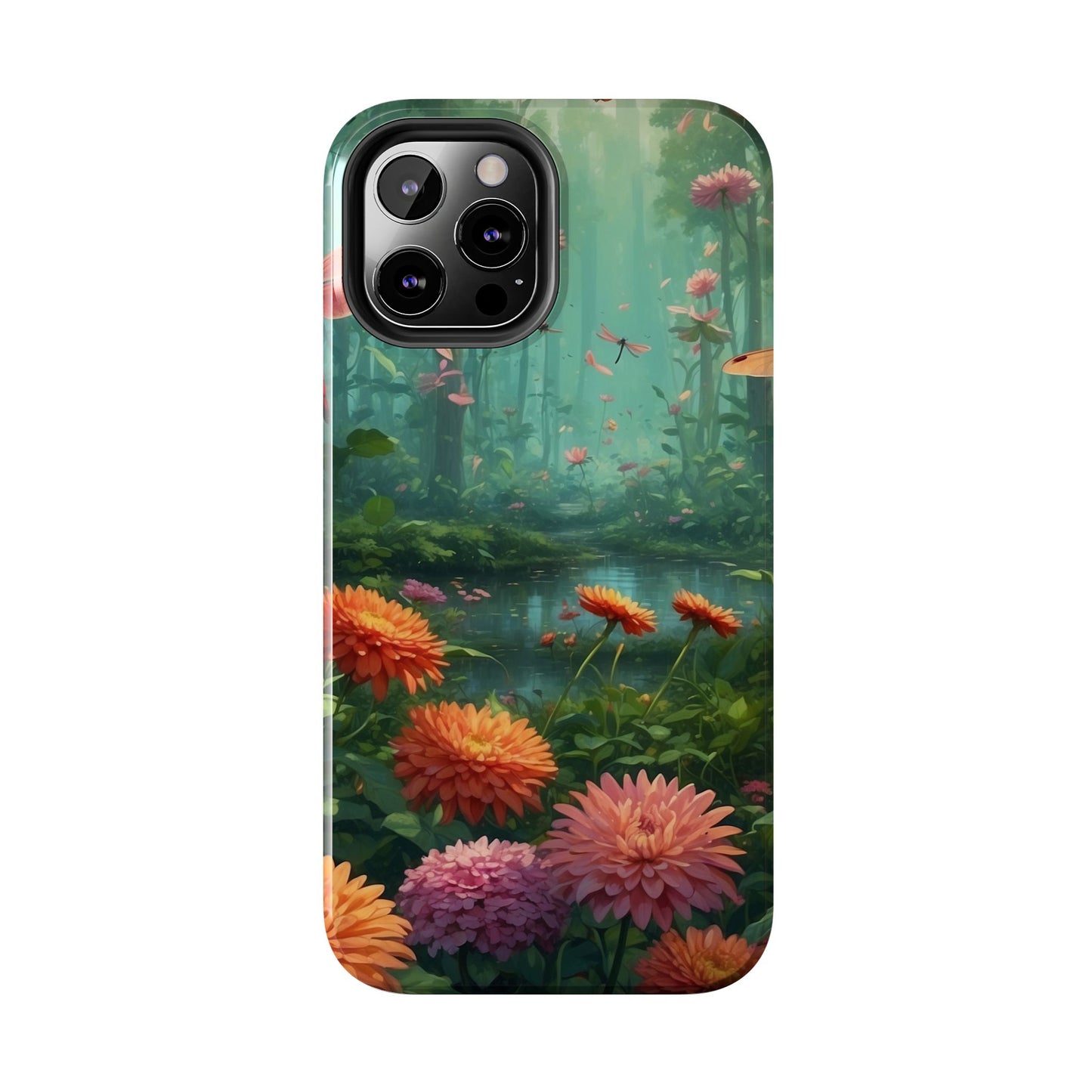 Enchanted Forest Dragonflies & Blossoms – iPhone Series Case