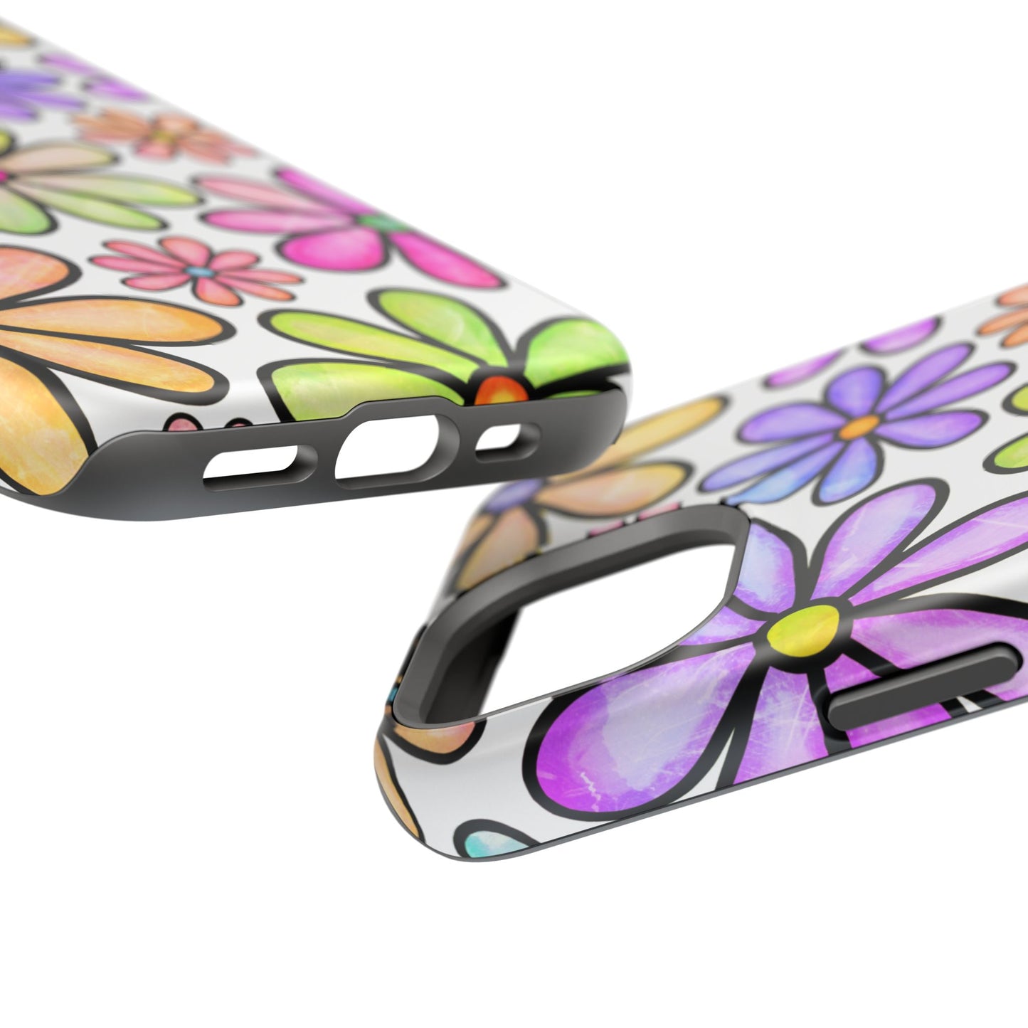 Pastel Daisy Dream MagSafe iPhone Case – Slim Profile, Glossy Finish