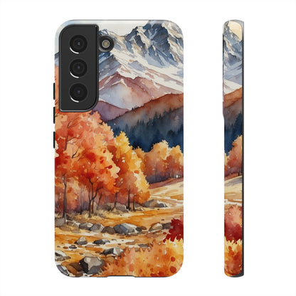 Watercolor Autumn Forest and Mountains - Samsung Galaxy Case