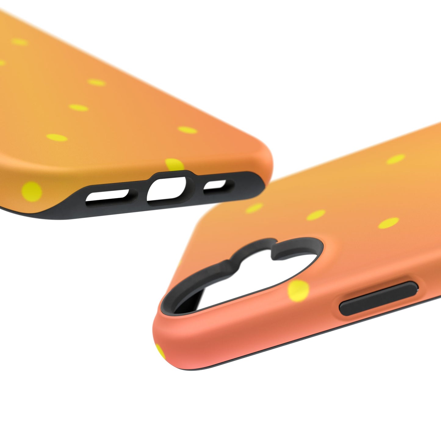 Sunset Gradient Polka Dots MagSafe iPhone Case – Shockproof, Matte Finish, Dual-Layer Protection