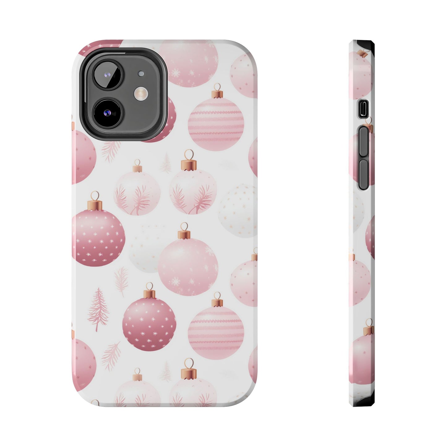 iPhone Case: Merry in Pink – Christmas Balls