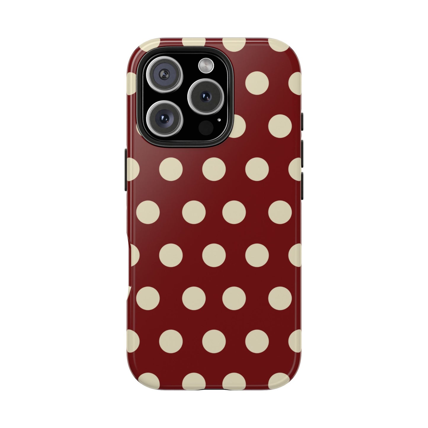 Classic Red & Cream Polka Dots - iPhone Case