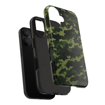 Dark Green Camouflage – iPhone Case, Rugged and Slim Design