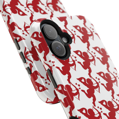 Red Cupid Love Pattern MagSafe Case