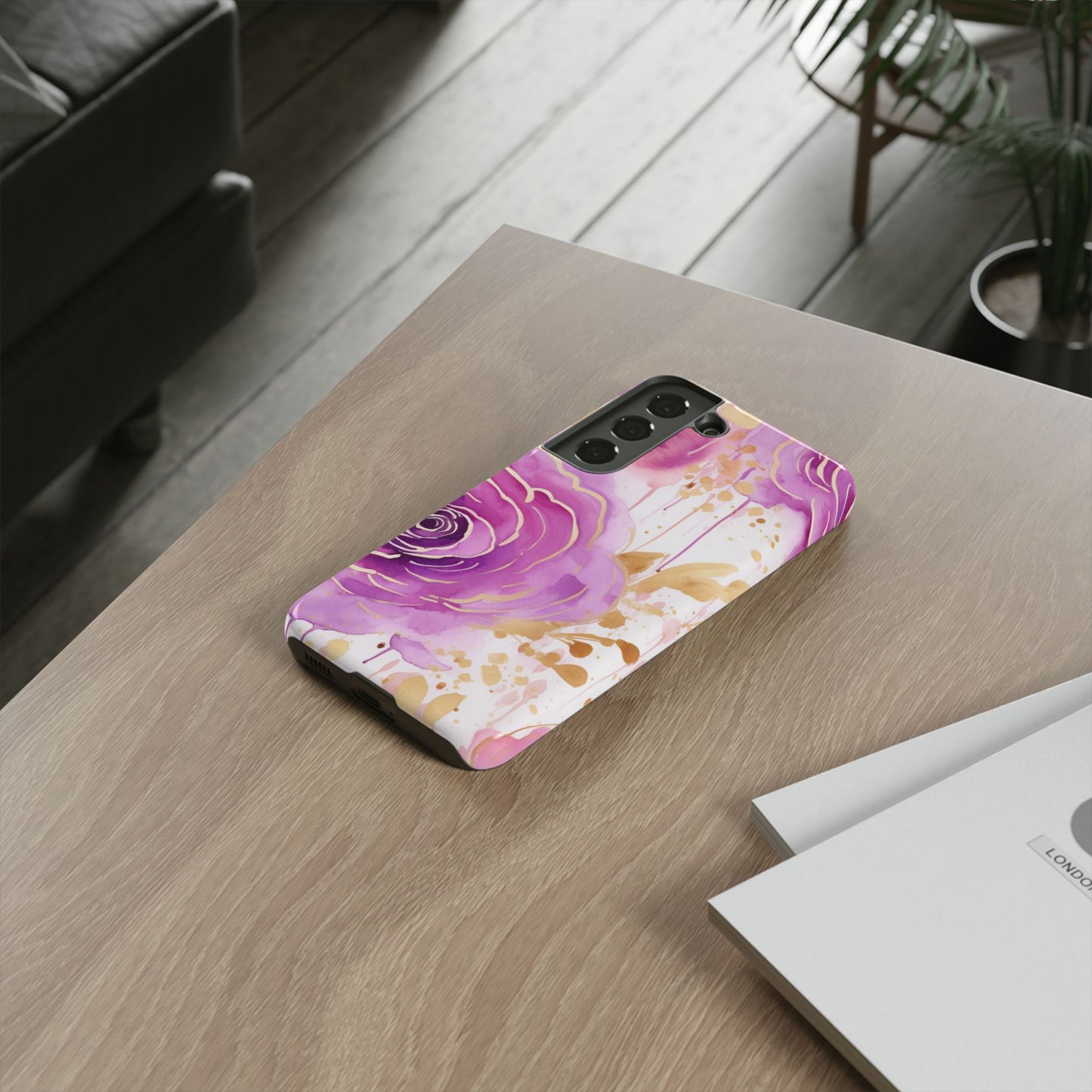 Radiant Purple & Gold Floral - Samsung Galaxy Series Case