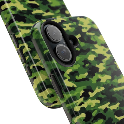 Green Woodland Camouflage – iPhone Case, Sleek and Durable Design